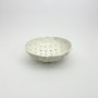 Plat Rond Tressé Céramique Blanc, Bazardeluxe