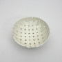 Plat Rond Tressé Céramique Blanc, Bazardeluxe