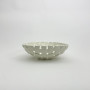 Plat Rond Tressé Céramique Blanc, Bazardeluxe
