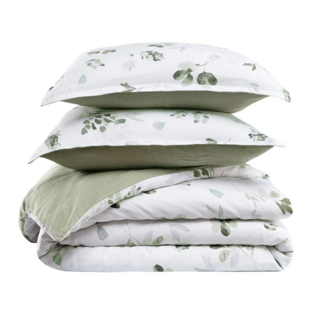 Housse de couette Gaze de coton Lola Loft Lichen, Sensei