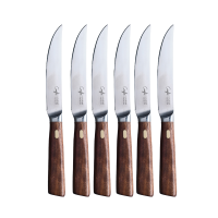 Coffret 6 Couteaux à Steak Noyer, Crafts