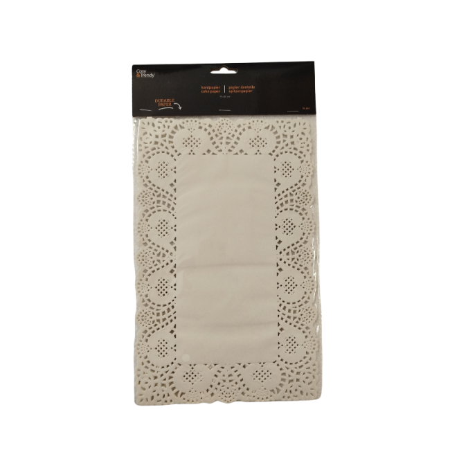 Papier Dentelle Rectangulaire x 24, Cosy & Trendy