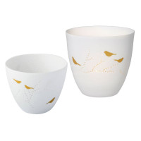 Photophore en Porcelaine Oiseaux Petit Modèle, Räder