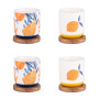 Coffret 4 Tasses 25 cl et sous-tasses Sicilia, Table Passion
