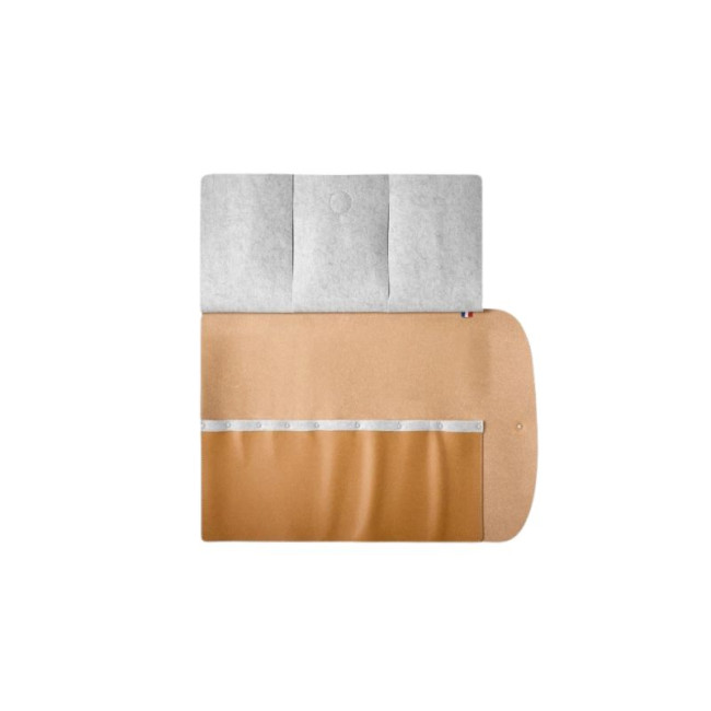 Natte en cuir pour 8 couteaux de cuisine, Opinel