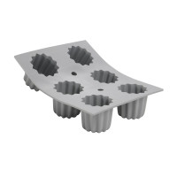 Plaque 6 Cannelés Bordelais Elastomoule, de Buyer