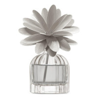 Diffuseur de parfum Strié Fleurs de Coton avec Fleur Grise, Muhà