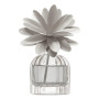 Diffuseur de parfum Strié Fleurs de Coton avec Fleur Grise, Muhà