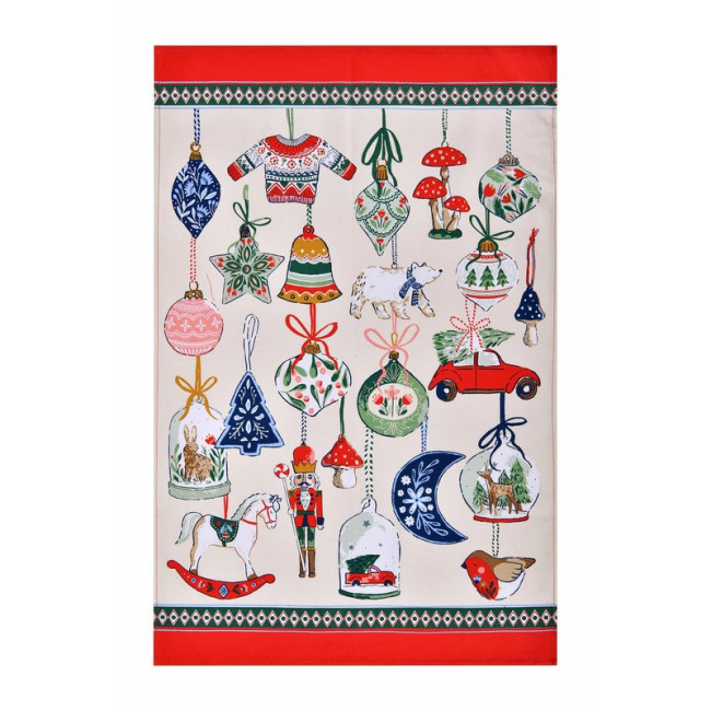 Torchon en coton Christmas Ornaments, Ulster Weavers