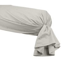 Taie de Traversin Soft Percale Gris Perle, Sensei