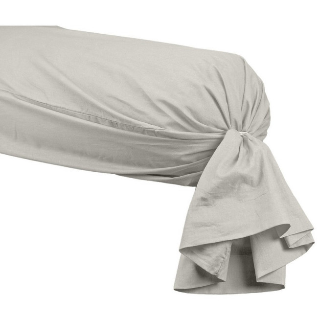 Taie de Traversin Soft Percale Gris Perle, Sensei