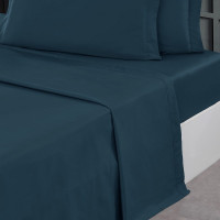 Drap Plat Soft Percale Indigo, Sensei