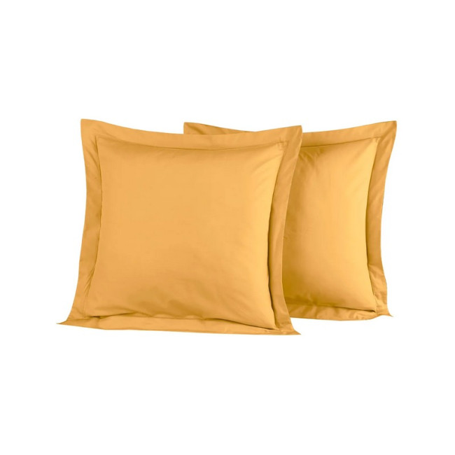 Lot de 2 taies d'oreiller Soft Percale Caramel, Sensei
