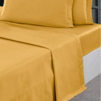 Drap Plat Soft Percale Caramel, Sensei