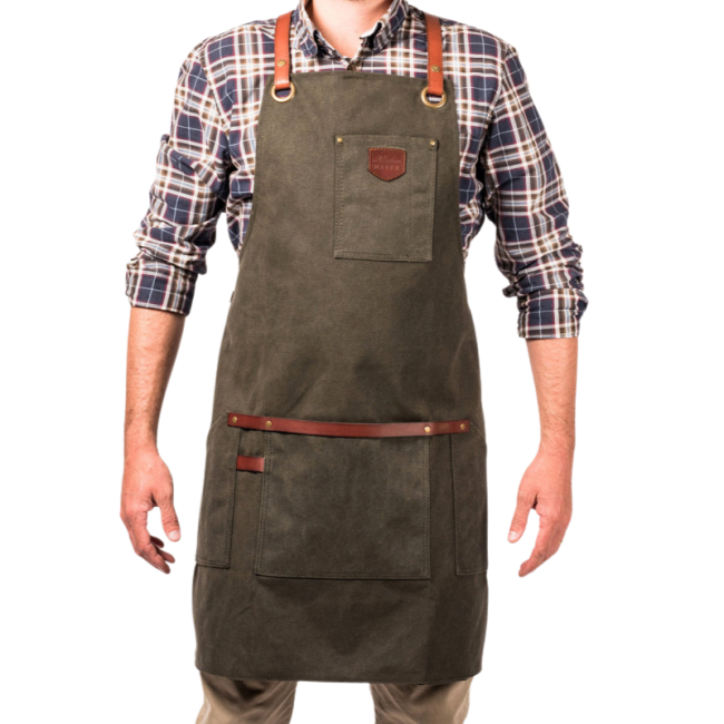 Tablier Cuir et Toile Waxée N°547, Alaskan MAKER