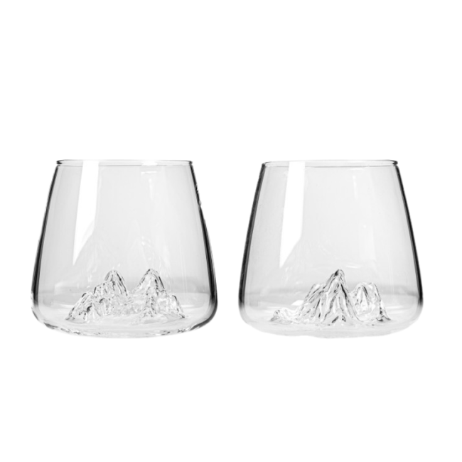 2 Verres 35 cl TOPOGRAPHIC Tre Cime di Lavaredo & Mont Rosa, Alaskan MAKER