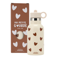 Gourde en acier inoxydable Cœurs Crème, Atelier Wagram