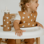 Bavoir en silicone Cœurs Caramel, Atelier Wagram