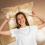 Taie d'Oreiller en Soie 65 x 65 cm Champagne, Emily's Pillow