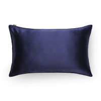 Taie d'Oreiller en Soie 51 x 76 cm Bleu Nuit, Emily's Pillow