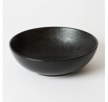Saladier 24 cm noir Vesuvio, Table Passion