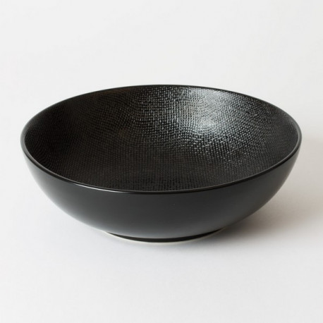 Saladier 24 cm noir Vesuvio, Table Passion