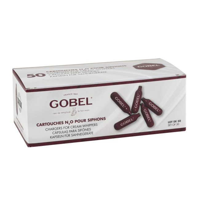 50 Cartouches de gaz N₂0 pour siphons, Gobel