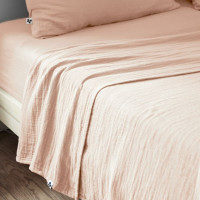 Drap plat Gaïa Guimauve en gaze de coton, L'Effet papillon