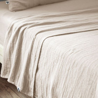 Drap plat Gaïa Pampa en gaze de coton, L'Effet papillon