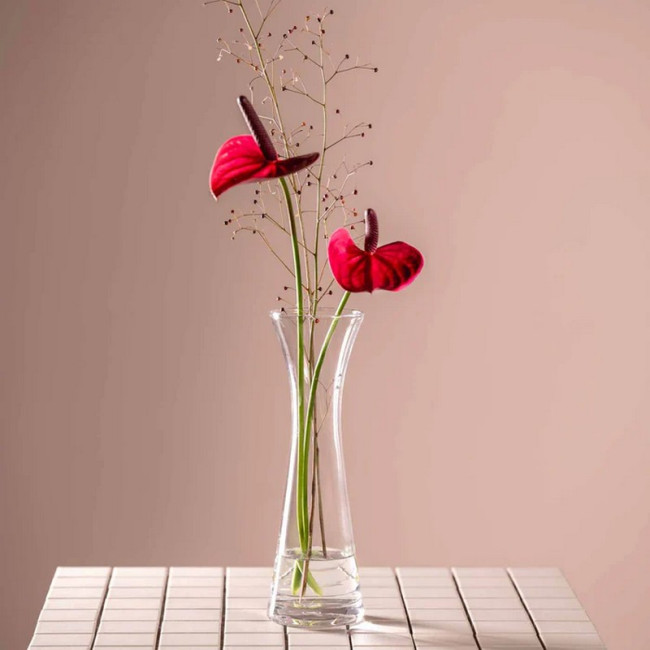 Vase Leonardo Milano - Verre Sodocalcique Blanc - 39 Cm - Neuf