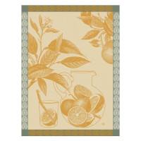 Torchon Eaux d'Agrumes Mandarine, Le Jacquard Français