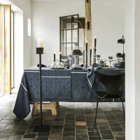 Nappe Armoiries Lin Céruléen, Le Jacquard Français