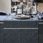 Chemin de table Armoiries Lin Céruléen, Le Jacquard Français