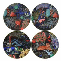Coffret 4 assiettes dessert Jardin du Palais, Faïencerie de Gien