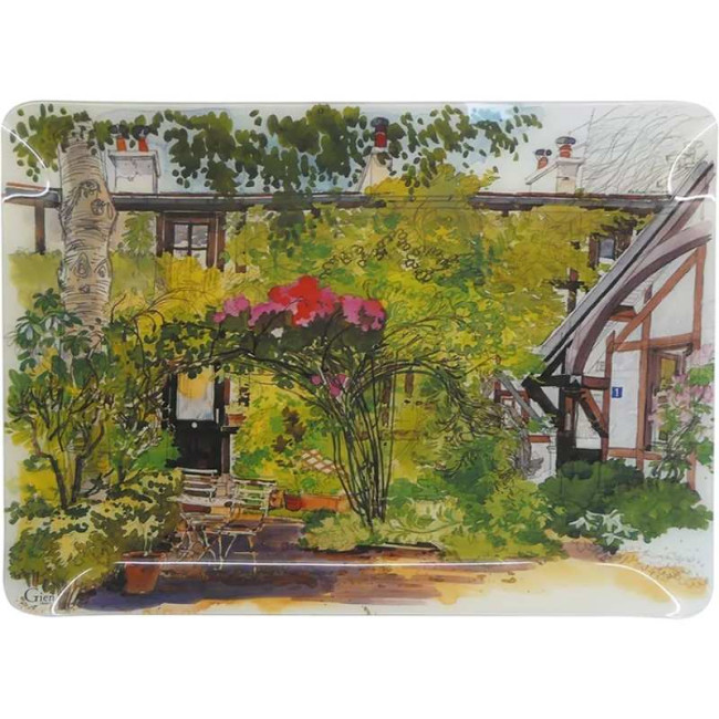 Grand plateau acrylique Paris Giverny, Faïencerie de Gien