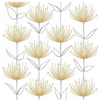 Serviettes en papier Flowers on Fire Gold, PaperProduct Design