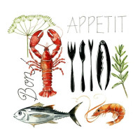 Serviettes en papier Fish Food, PaperProduct Design