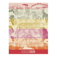 Torchon Calendrier 2026 Échappée Animalière, Le Jacquard Français