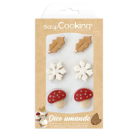 Décorations Hiver en pâte d'amande, Scrapcooking