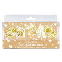 8 Bougies Noël dorées, Scrapcooking