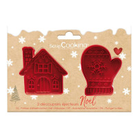 Set de 2 découpoirs éjecteurs Christmas, Scrapcooking