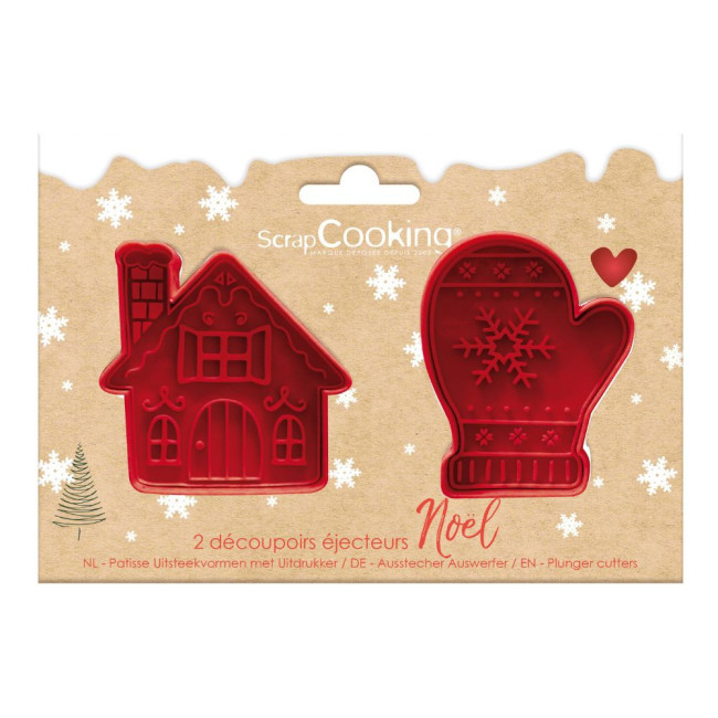 Set de 2 découpoirs éjecteurs Christmas, Scrapcooking