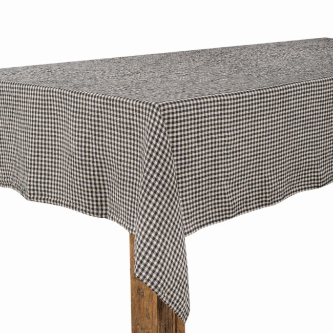 Nappe en lin et coton Piana II Charbon, Haomy