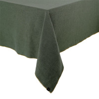 Nappe en lin et coton Verone Kaki, Haomy