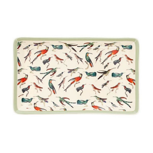 Vide-Poche en Porcelaine Encyclopedia Oiseaux Vert, Kiub
