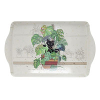 Grand plateau en mélamine Bug Art Chaton Monstera, Kiub