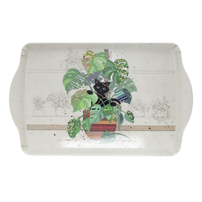 Grand plateau en mélamine Bug Art Chaton Monstera, Kiub
