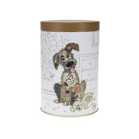 Boîte ronde en Métal Chien Kook, Kiub