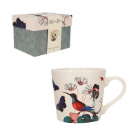 Mug XL 43 cl Fleurs Oiseau Vert, Kiub