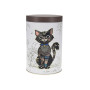 Boîte ronde en Métal Chat Noir Kook, Kiub